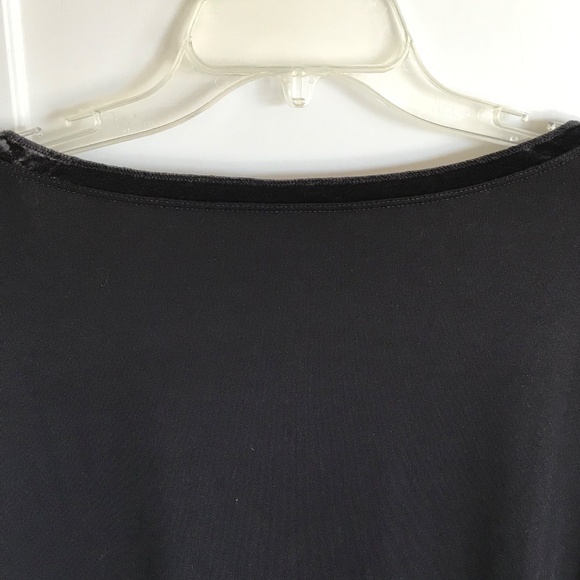 J. JILL Velvet Trim V-Neck Tee Long Sleeve Cotton Black NWT Women’s Plus Size 4X - Picture 6 of 15